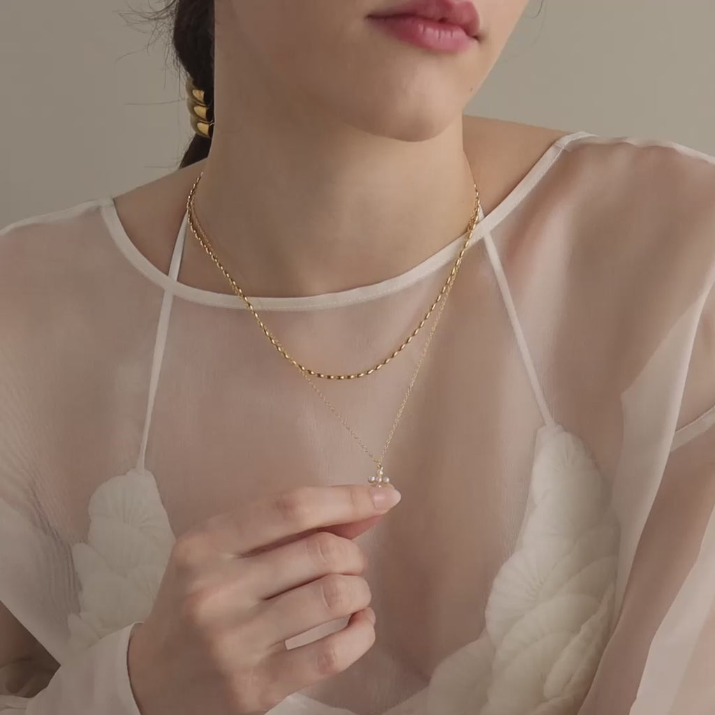 Pearl Cross Necklace