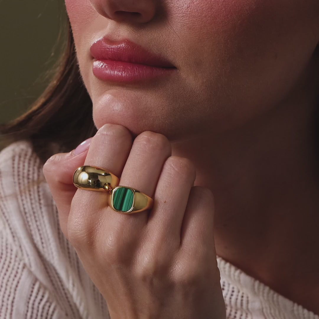 Malachite Signet Ring