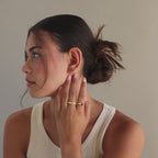 Duo Birthstone Heart Signet Ring