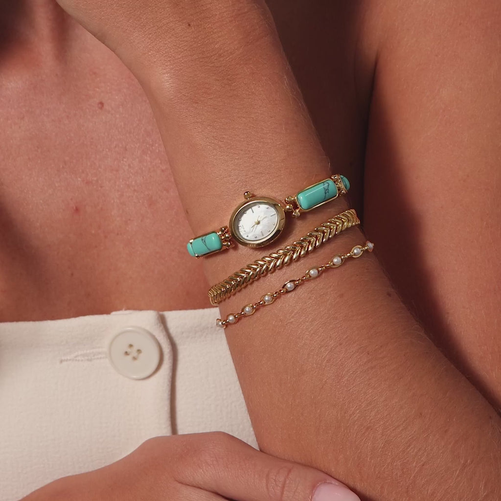 Turquoise Band Timepiece