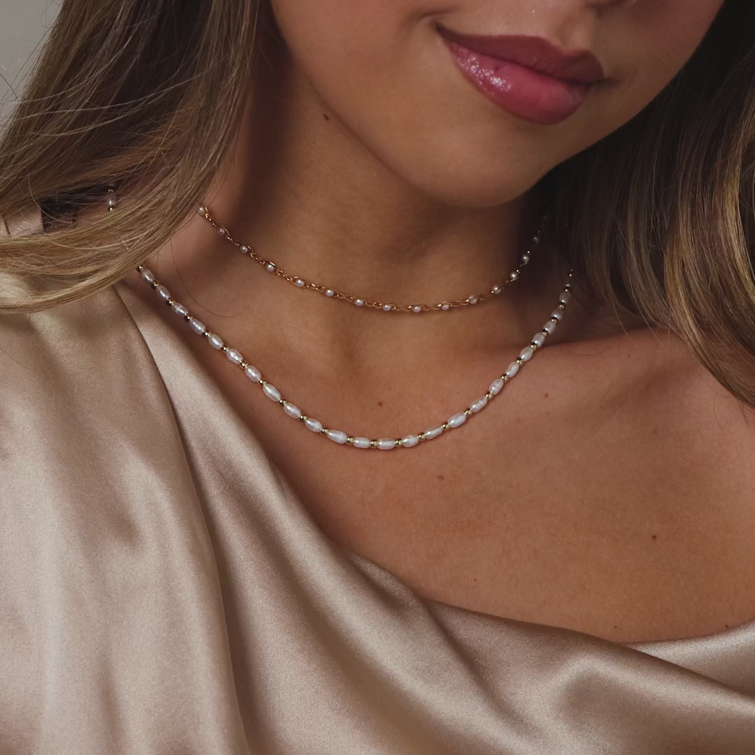Beaded Pearl Necklace