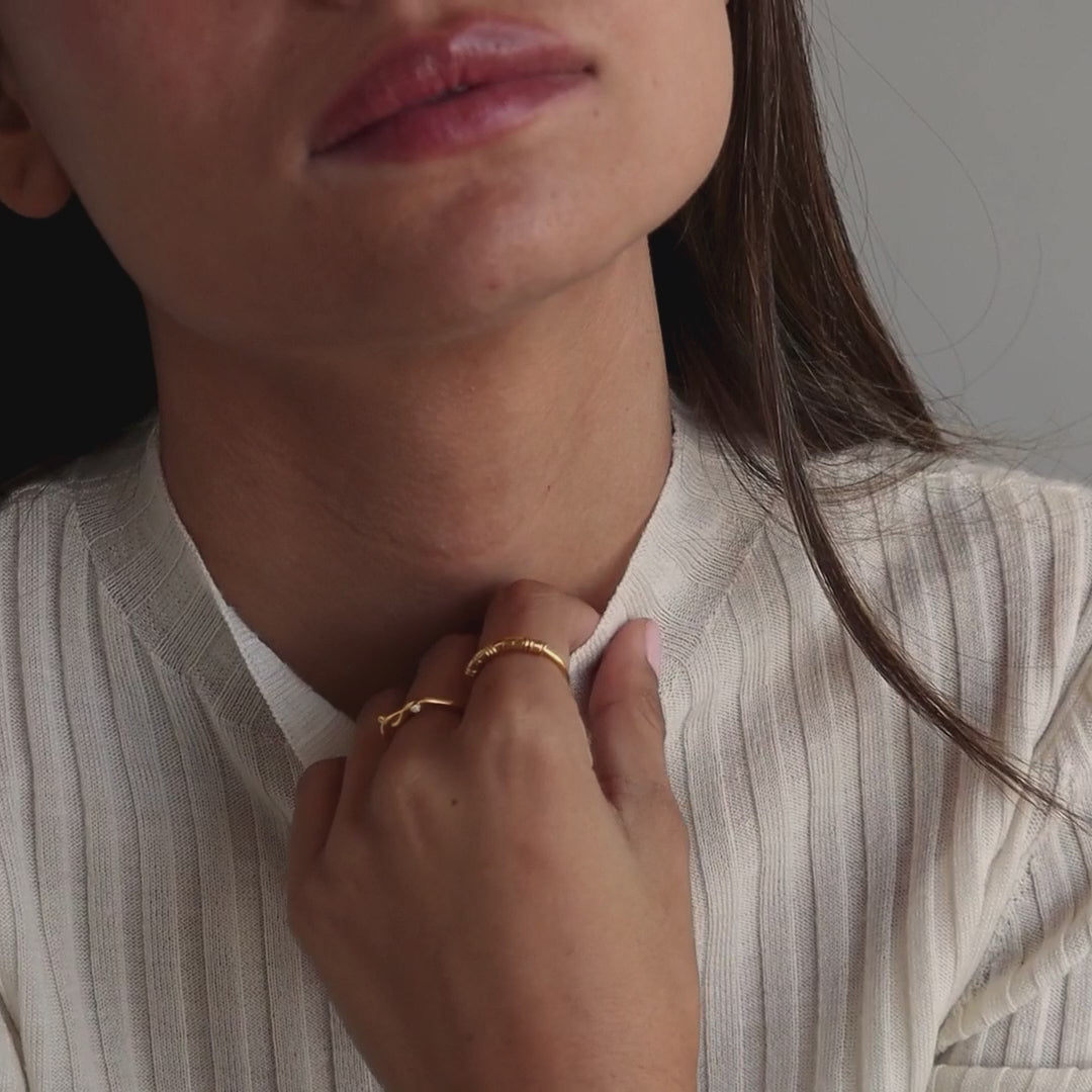 Dainty Morse Code Ring