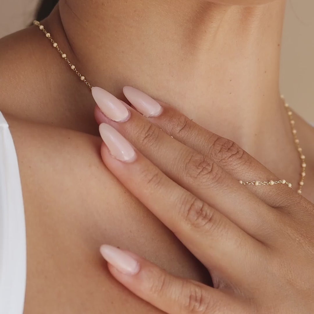 Peach Station Necklace