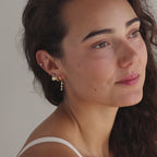 Bow Drop Studs in 18K Gold