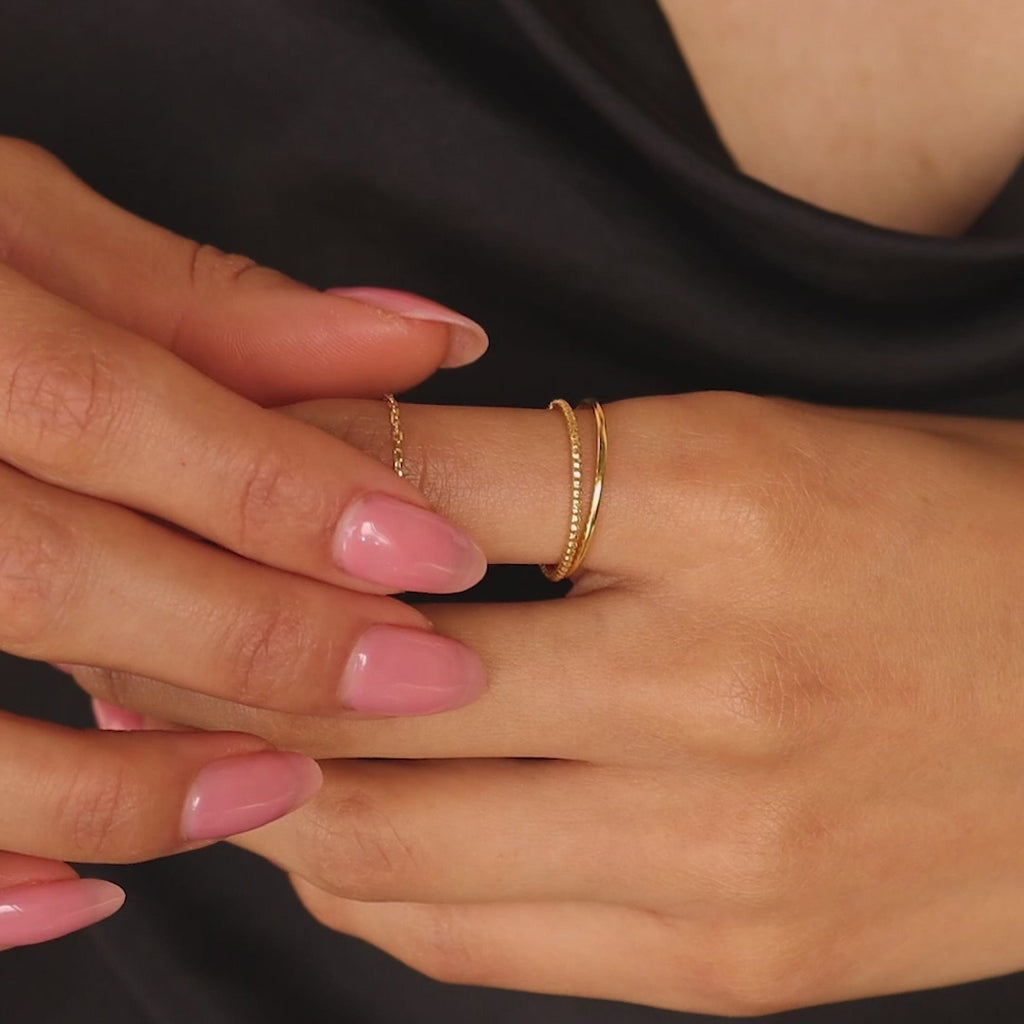 Textured Stacking Ring Set