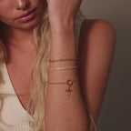 Infinity Cross Charm in 18K Gold