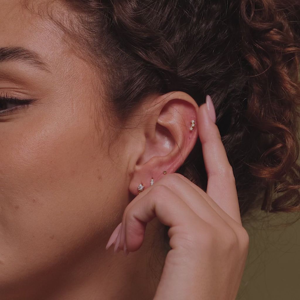 Holiday Diamond Tree Studs