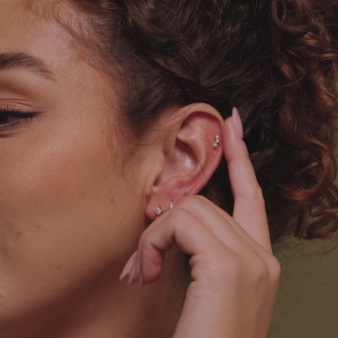 Holiday Diamond Tree Studs