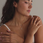 Butterfly Drop Necklace in 18K Gold