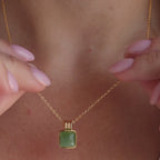 Jade Pendant Necklace in Silver