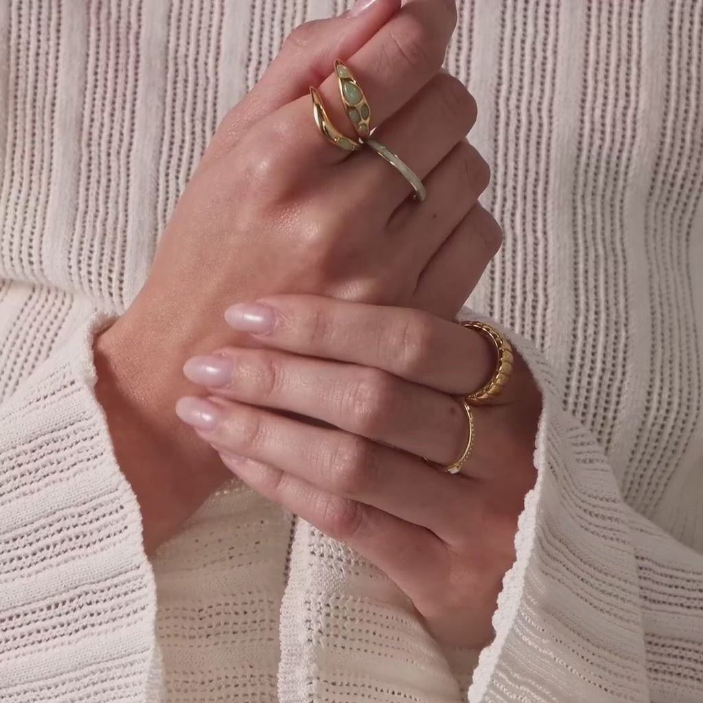 Zen Jade Curve Ring