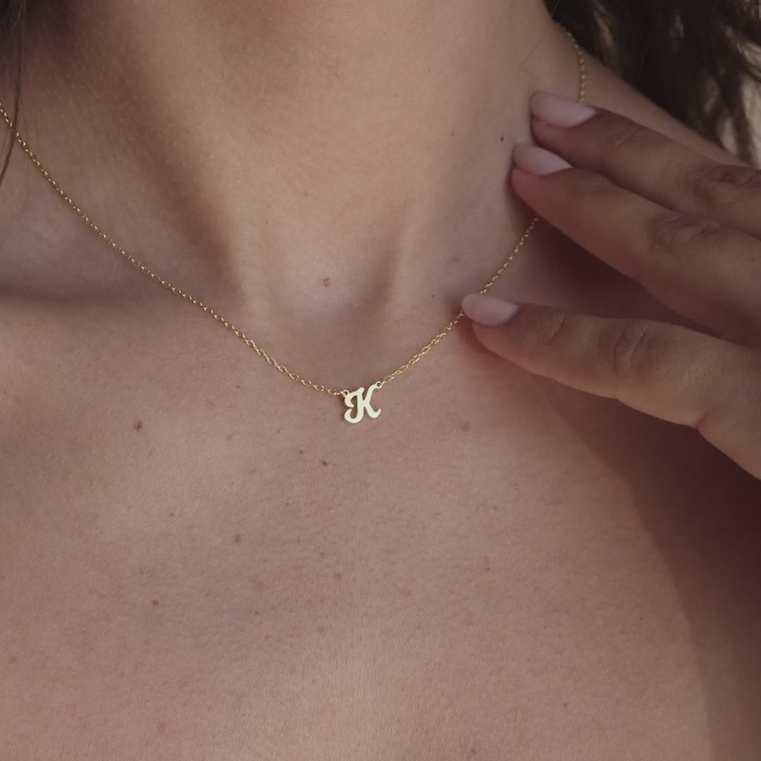 Mellow Dainty Initial Necklace