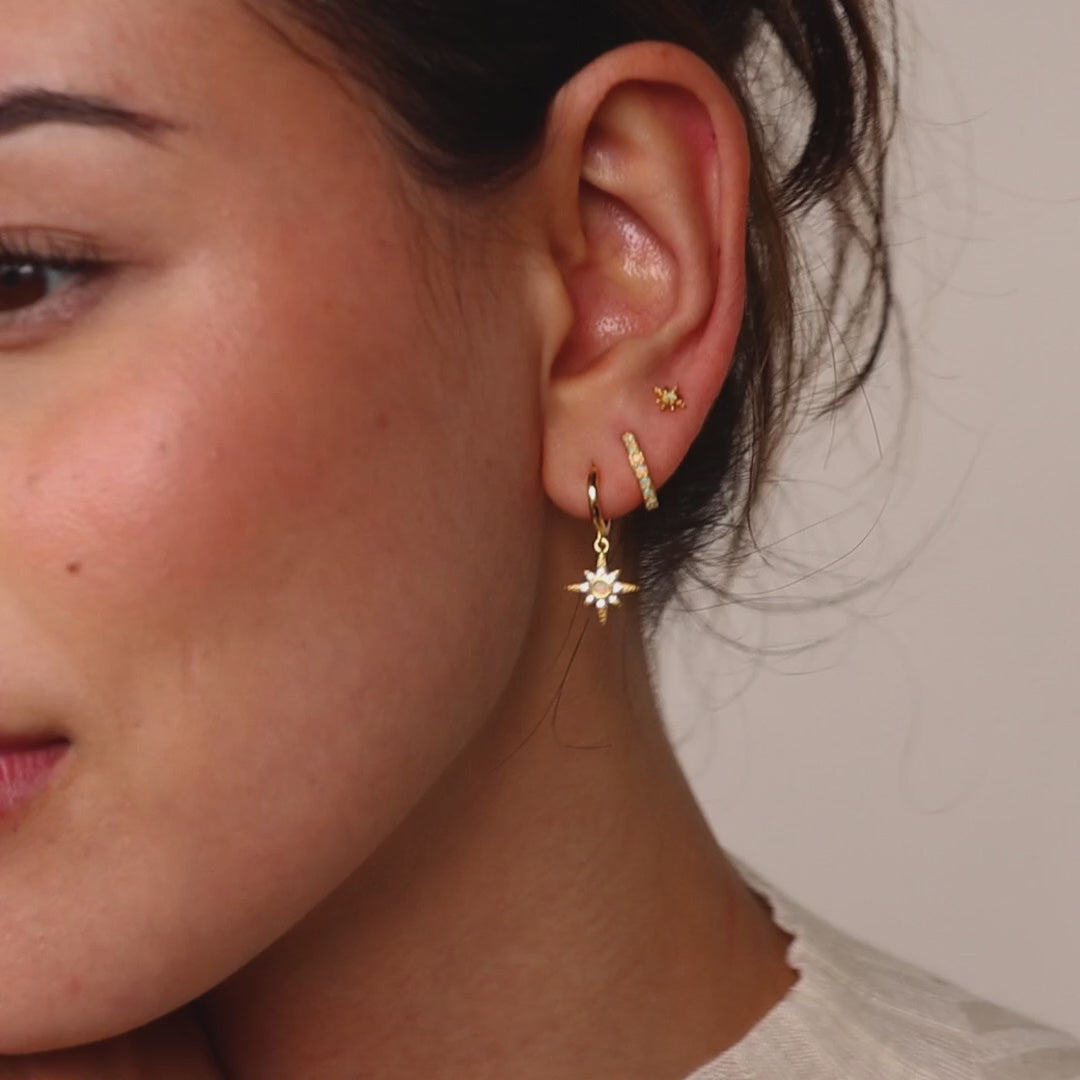 Conjunto de aretes Starburst de ópalo 