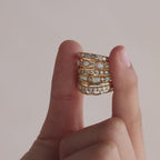 Opal Diamond Teardrop Ring