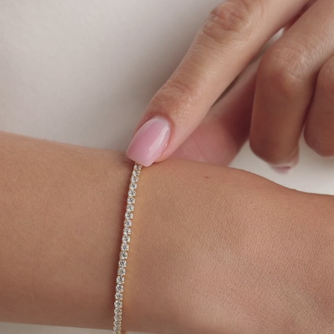 Bracelet tennis classique en diamant