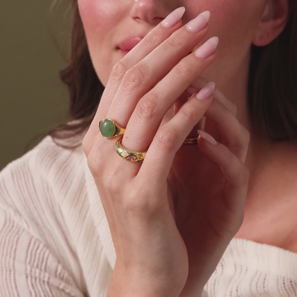 Solace Jade Signet Ring