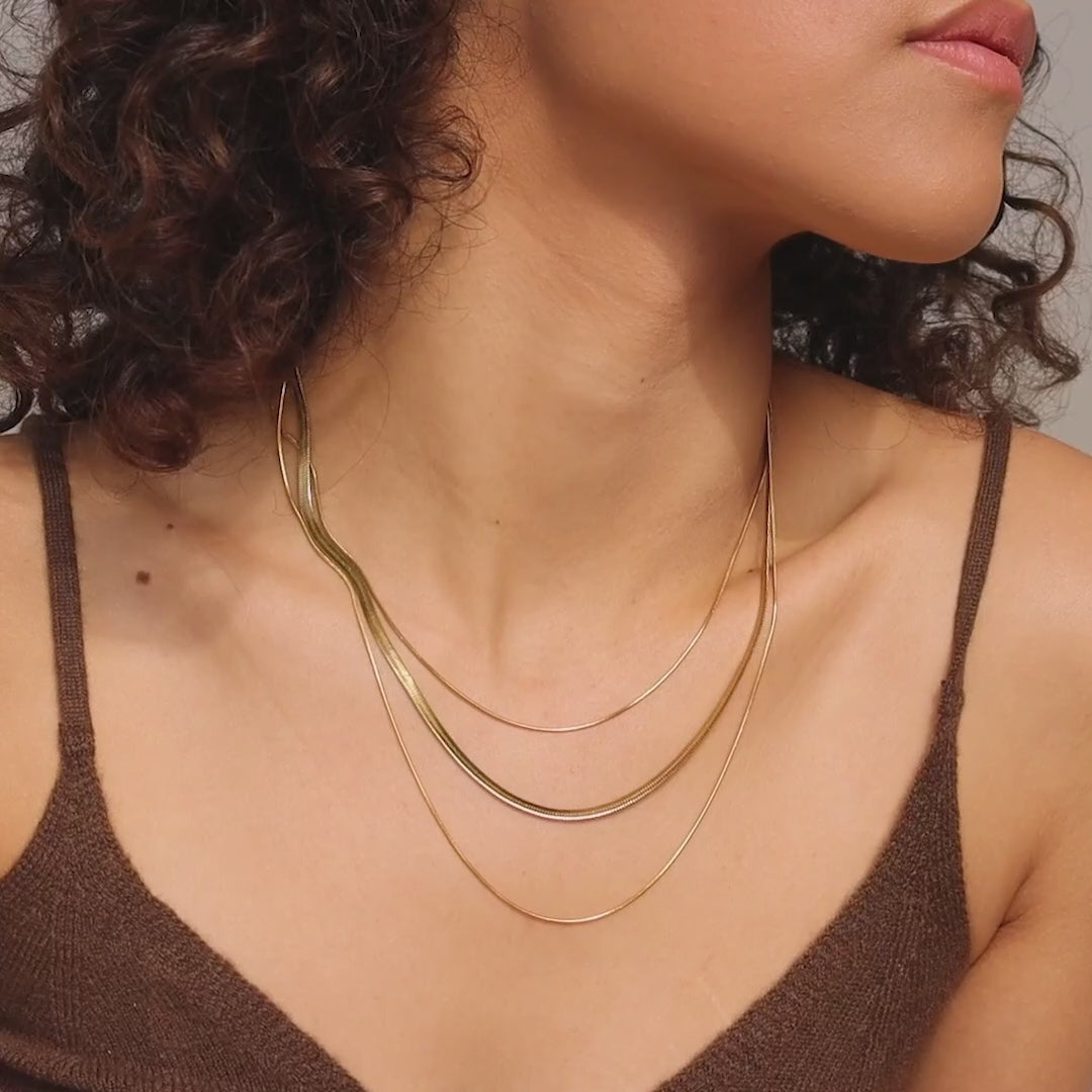 Triple Layered Chain Necklace