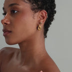 Créoles Duo Oeil de Tigre en Or 18 carats