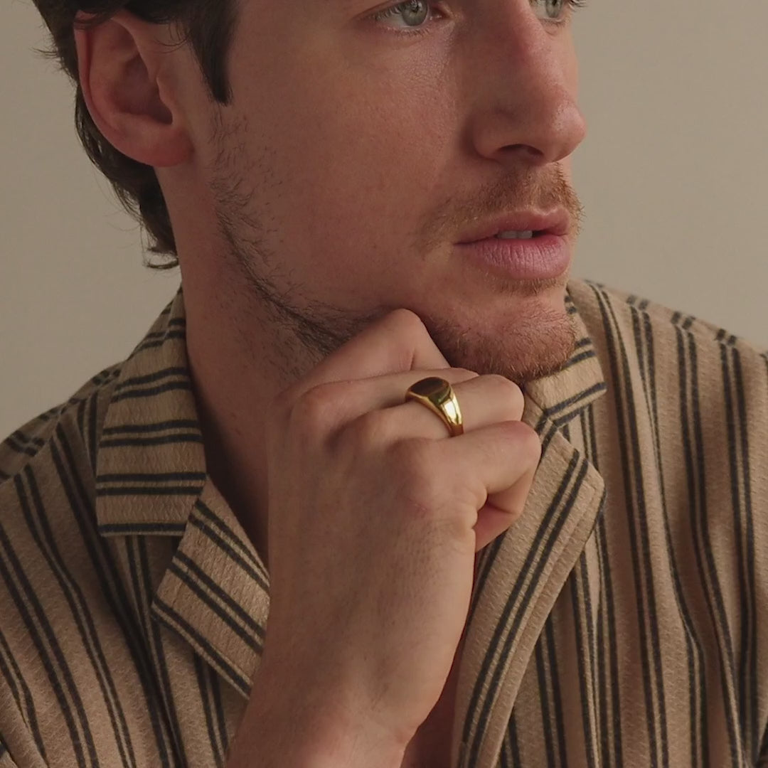 Tigers Eye Signet Ring