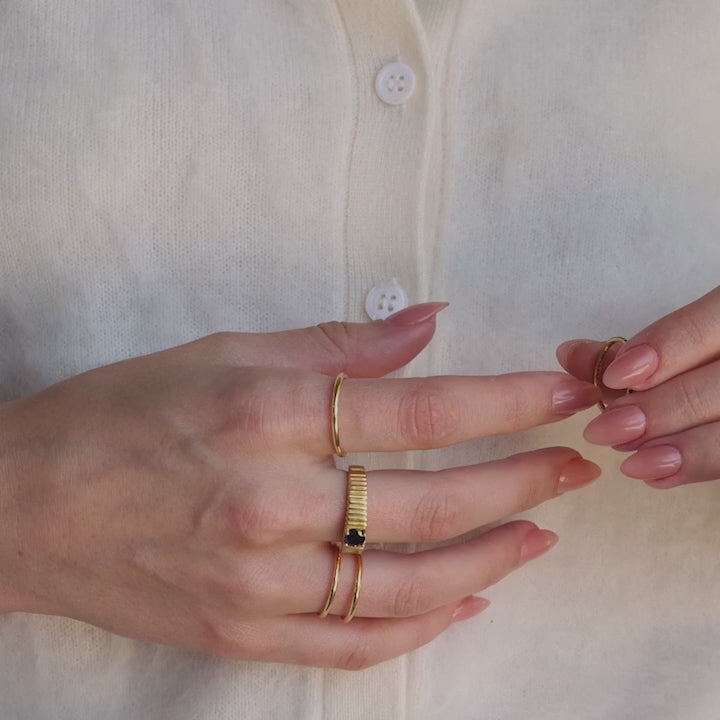 Birthstone Tennis Ring Set – Caitlyn Minimalist