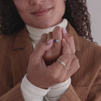 Bague de naissance émeraude Toi et Moi