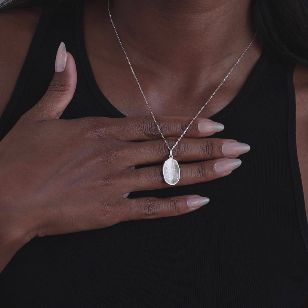 Collar de huellas dactilares personalizado 