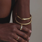 Bracelet jonc à chaîne serpent épaisse