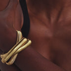 Ribbed Infinity Bangle