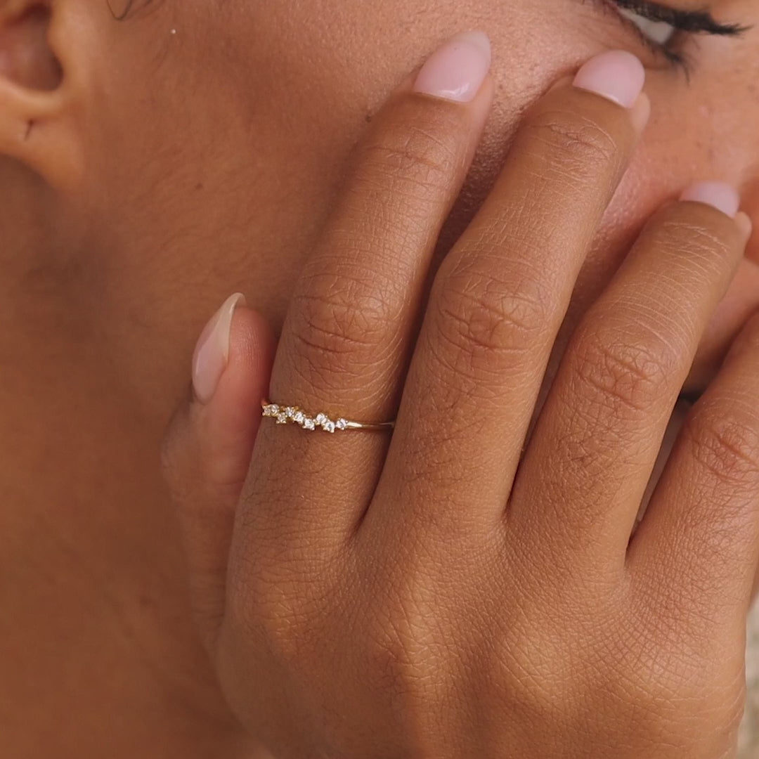 Tiny Cluster Birthstone Ring
