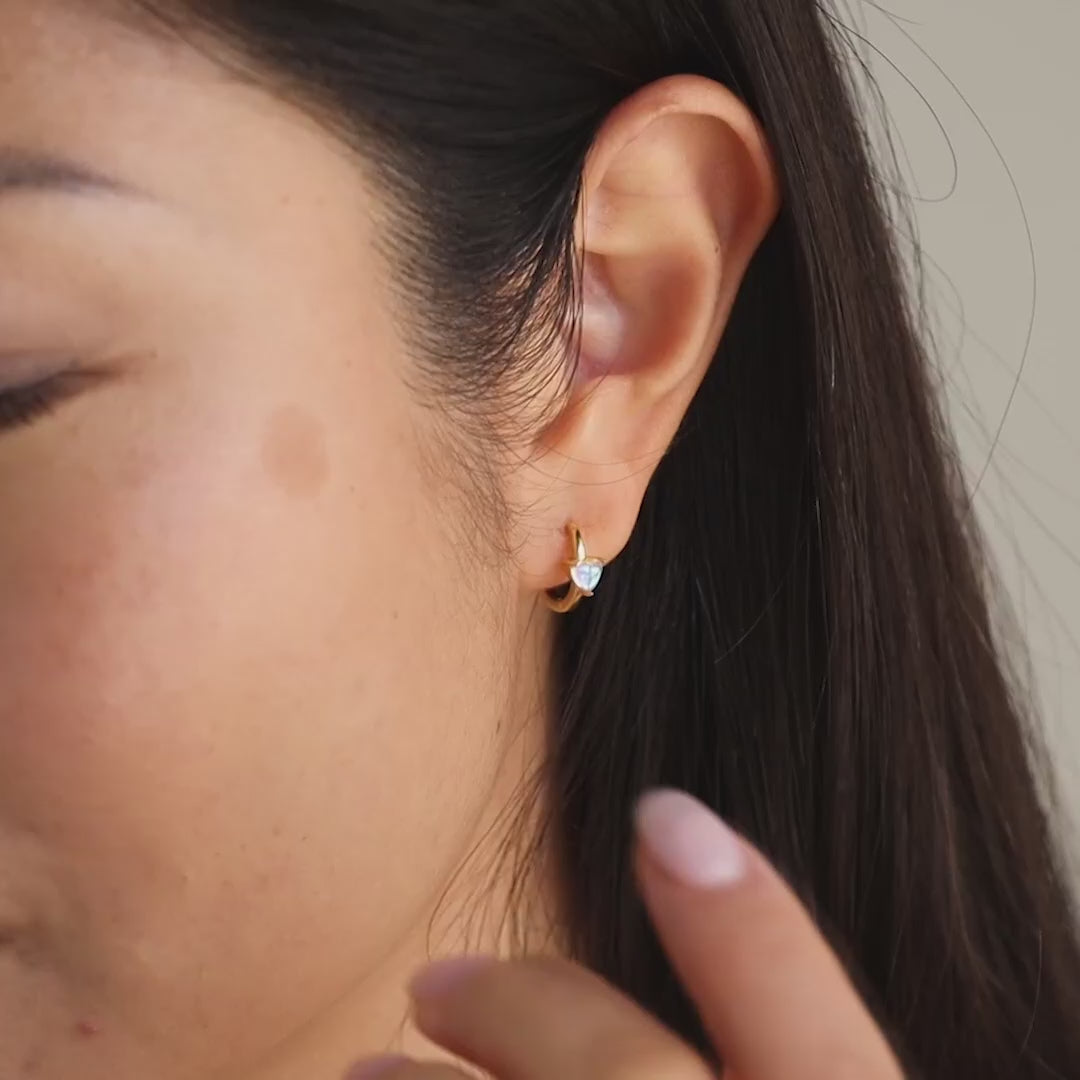 Huggies coeur pierre de lune