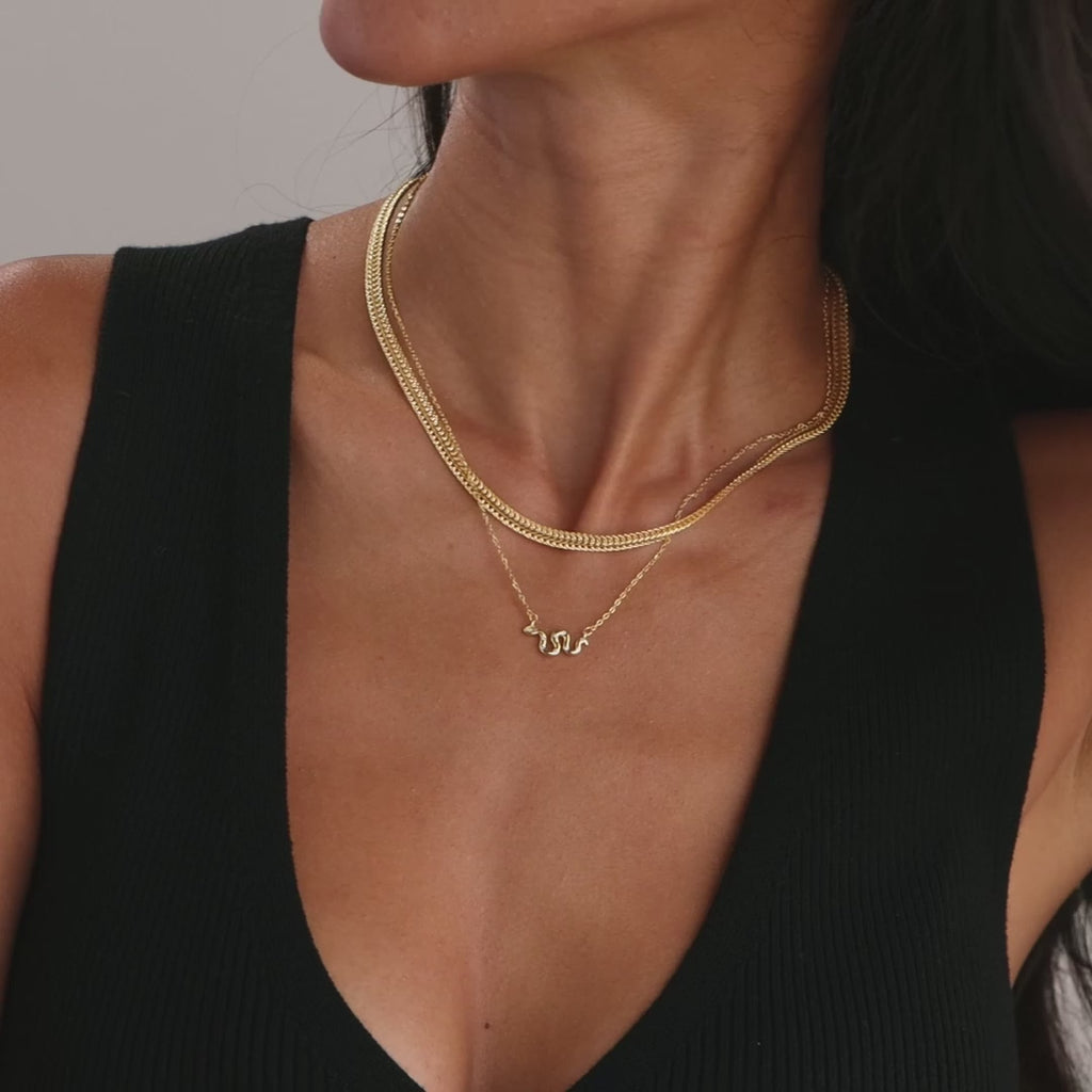 Collier à mailles fines en or 18 carats