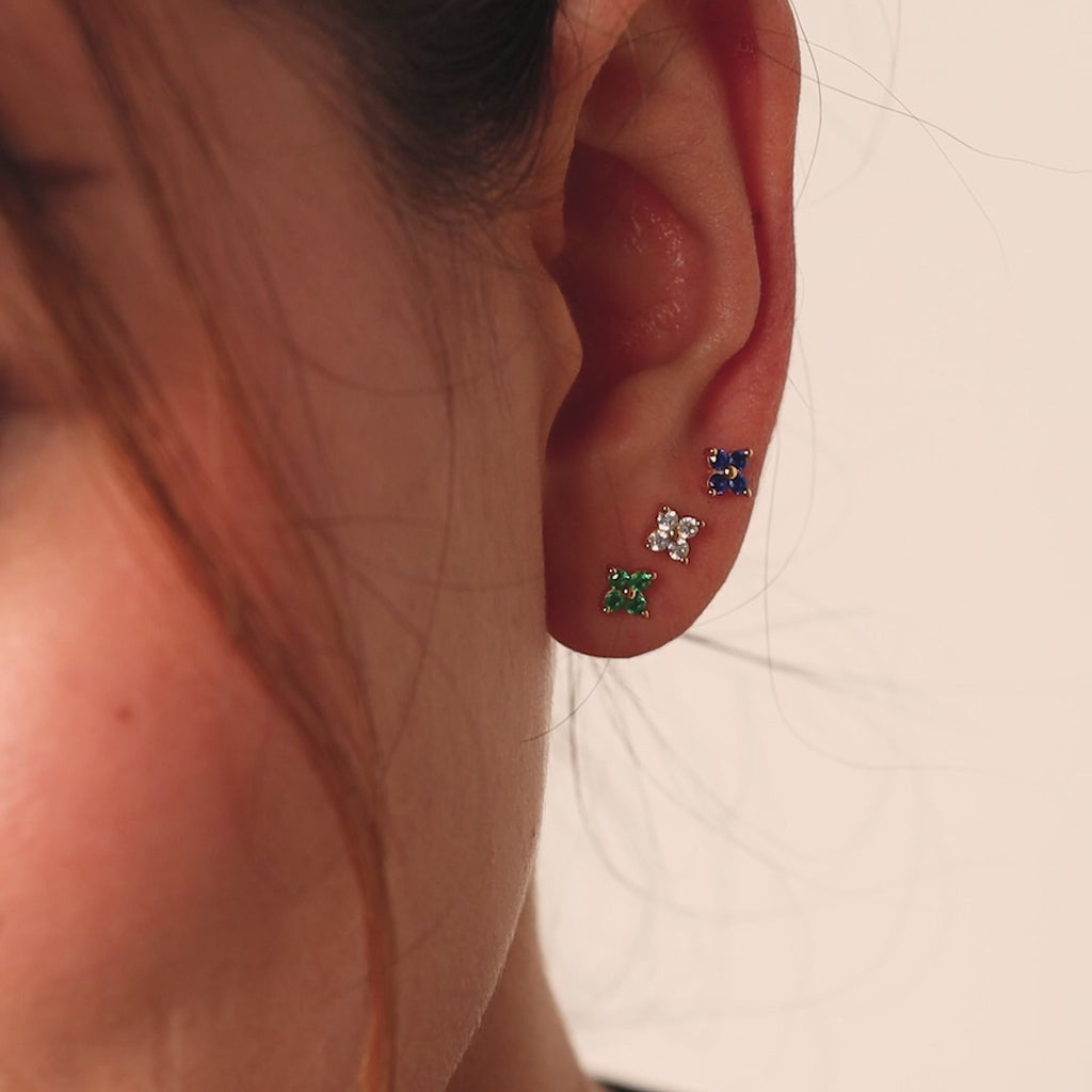 Flower Flat Back Studs Set