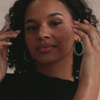 Grandes créoles en jade