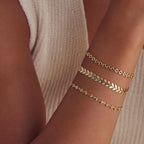 Leaf Link Bracelet in 18K Gold