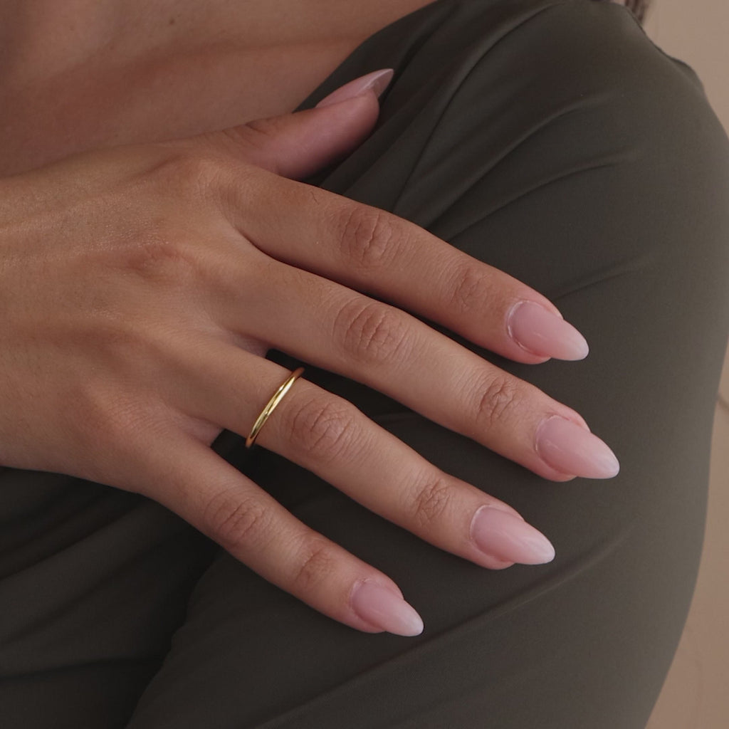 Minimal Stacking Ring in 18K Gold