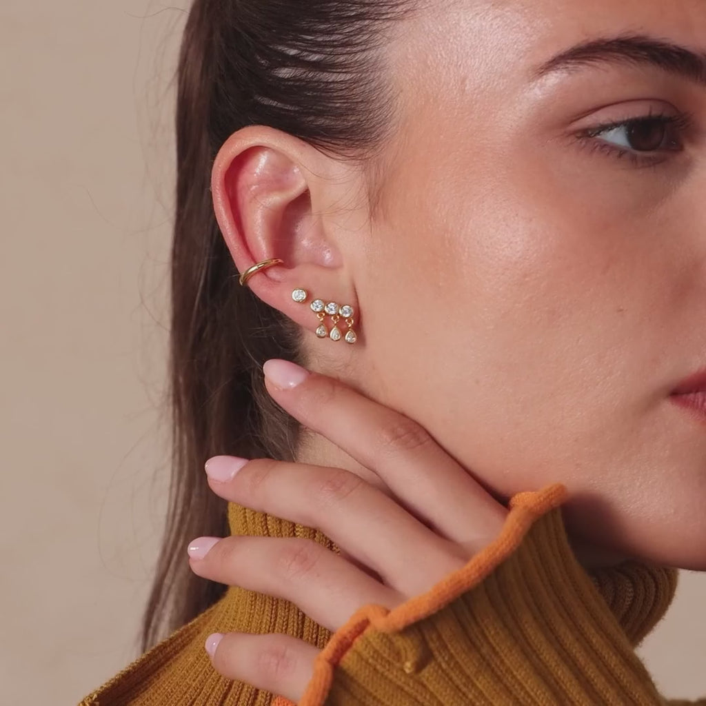 Diamond Raindrop Studs