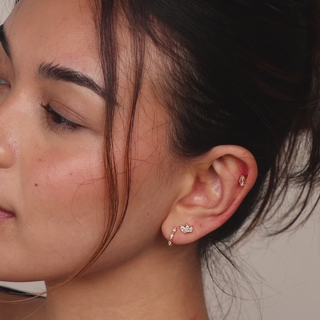 Conjunto de aretes de diamantes marquesa