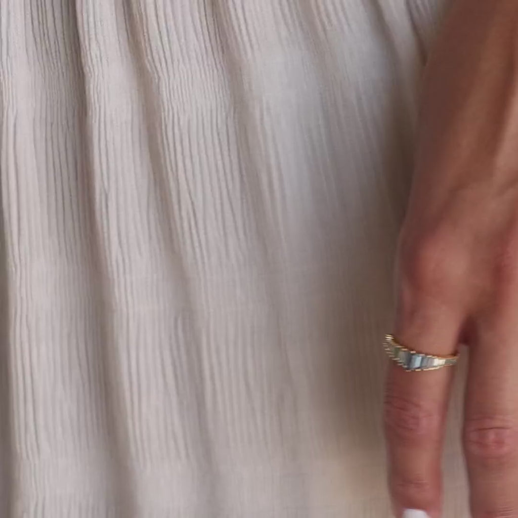 Art Deco Aquamarine Ring