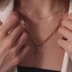 Mixed Metal Beaded Necklace