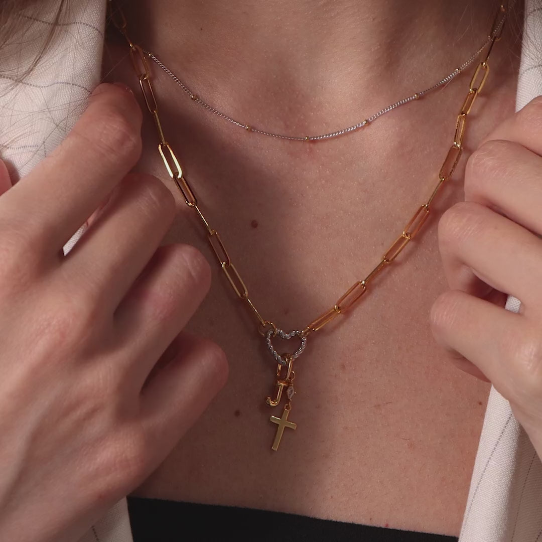 Mixed Metal Beaded Necklace