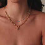 Oval Link Charm Necklace