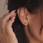 Boucles d'oreilles incrustées d'opale