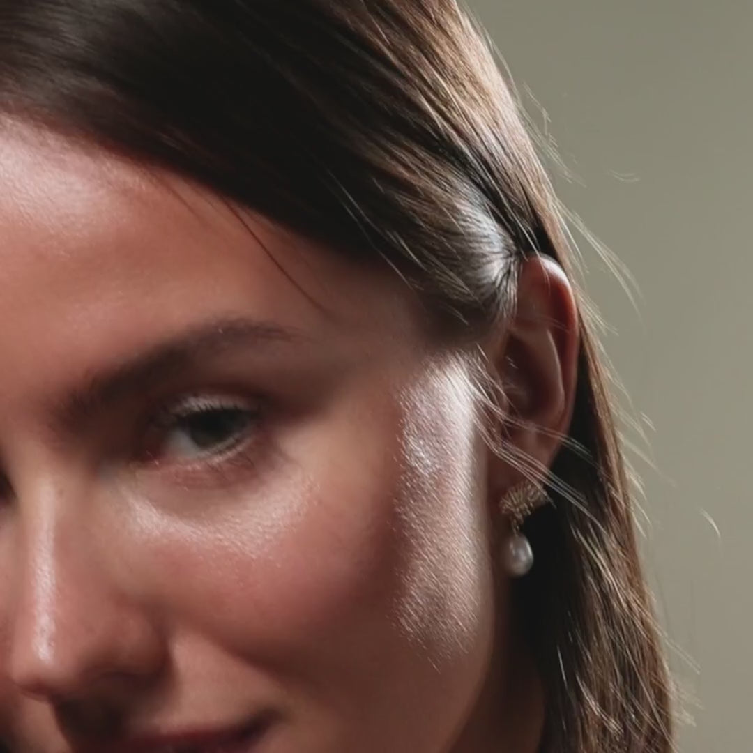 Art Deco Pearl Drop Earrings