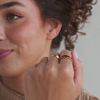 Bague d'éternité avec pierre de naissance gravée