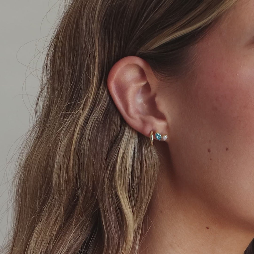 Marquise Alexandrite & Pearl Studs