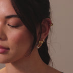 Mixed Metal Raindrop Studs