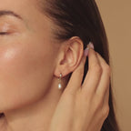 Dainty Pearl Drop Huggies