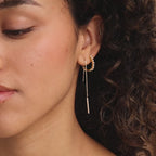 Pearl Bar Threader Earrings