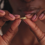 Dainty Bubble Number Ring in 18K Gold