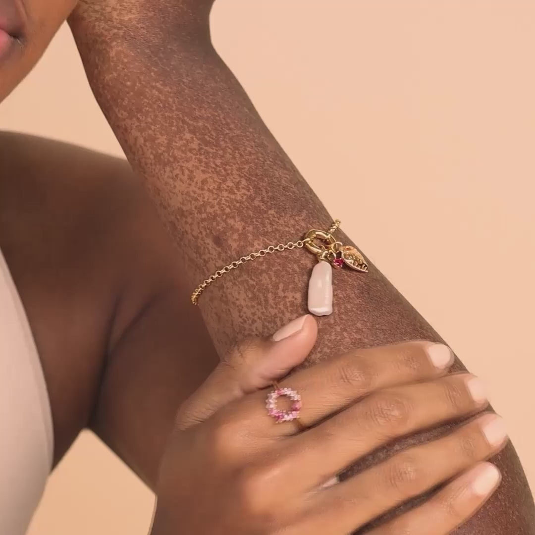 Long Baroque Pearl Charm